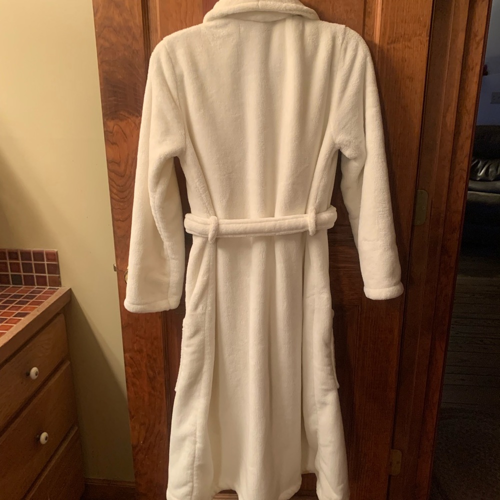Soft Surroundings, Cream Color Wrap Robe, Belted,… - image 5